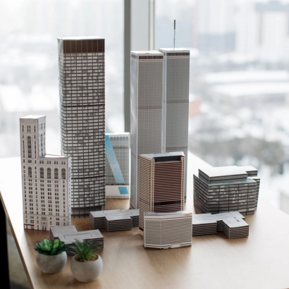 Architectural highrise models of commercial towers India