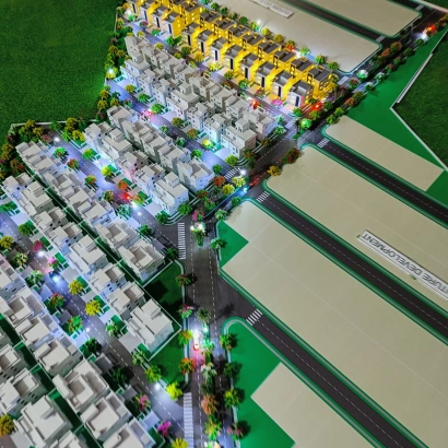 Modern villa scale model 3D elevation by Bharath Models India