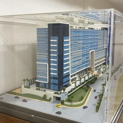 SEZ business planning scale model showing phases and access roads