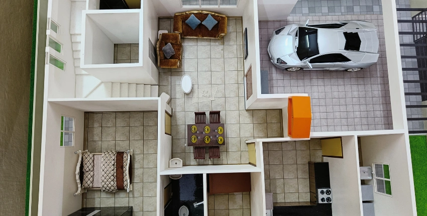 alt="Interior model of modern apartment with realistic detailing"