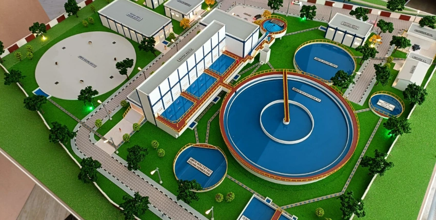 industrial model of manufacturing plant